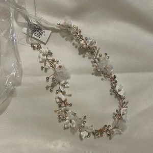 Rose gold floral headband
